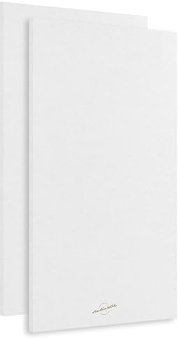 AudioSilk Paneles Acústicos, Paquete de 2, Grande, 116 x 58cm, Blanco Puro