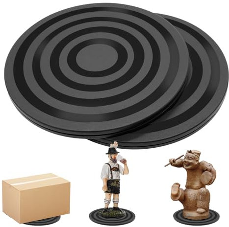 ZHIYUQL® 2 Stück Drehteller Organizer 360° Drehscheibe Universal Drehplatte Tisch Drehscheiben 20 cm Plattenteller für Laptops Monitor TV Lautsprecher Handwerk Pflanzen Küche