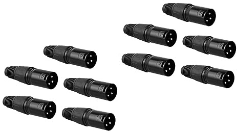 Toyvian 10stücke Teiliges XLR Poliger Männlicher Audioanschluss Gehäuse Für Mikrofon Und Audiokabelverbindungen Kompatibel Mit Verstärkern Und Mischpulten Robust Und Langlebig