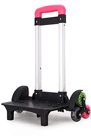 LKOOFHNM Carro de mochila plegable, 6 carros de equipaje rodantes, carrito de mano de aleación de aluminio, carrito de mano para mochilas escolares, carrito plegable, carrito de mano de aleación de