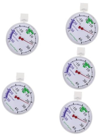 ABOOFAN 5 Pezzi Termometro di Refrigerazione Termometro Porta Frigorifero Monitor Frigorifero Frigo Congelatore Più Frigorifero Plastica