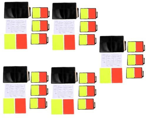 Supvox 20 Sätze Fußball-Schiedsrichterkarte Schiedsrichter Set Fussball Schiedsrichter Set Fußball Instrument Bausätze Punktzahl Zinn Schiedsrichter Brieftasche Standard-Fußballkarten PVC