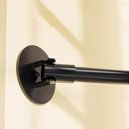 GOUZIBHD Tringle à Rideaux, Tringle à Rideaux Antidérapante, Rallonge Ronde pour Mur Incliné, Support Pivotant à 180° pour Vêtements Suspendus, pour Armoire, Salle de Bain(Size:70-120cm,Color:b)