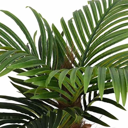 Elegans, konstpalm av gran med plastskydd, 150 cm hög, 12 blad, grön – perfekt för vardagsrum, kontor eller trädgård – hållbar och lätt att rengöra