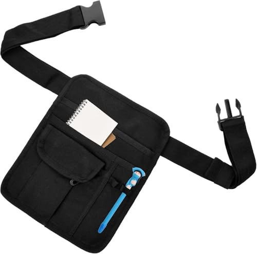 LIXSAZSE Pochette de ceinture de Restaurant, taille réglable pour serveur, sac avec ceinture à outils réglable, tablier taille serveur résistant à l'usure