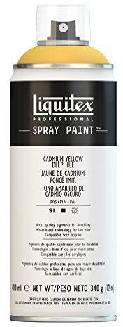 LIQUITEX 4450163 Professional Spray Paint, Cadmium Yellow Deep Hue, 400 ml (Pack of 1)