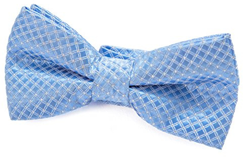 DonDon Papillon bambino e Ragazzo Ragazzi annodato e regolabile 9 x 4,5 cm celeste lucido con punti d'argento