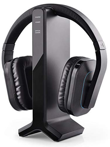 Avantree HT280 Funkkopfhörer Kabellose Kopfhörer zum Fernsehen TV mit 2,4G RF Transmitter Ladedock, Headset mit hoher Lautstärke, ideal für Senioren, Plug & Play, 30m HOHE REICHWEITE