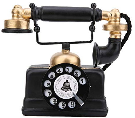 Schreibtisch Ornament Telefon, Vintage Retro Antik Telefon Kabelgebundenes Festnetztelefon Home Desk Dekor Ornament für Kinder Spielzeug Geschenke