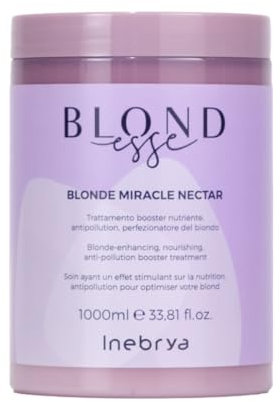Inebrya Blondesse Miracle nectar | Maschera idratante perfezionatrice del biondo | 1.000 ml