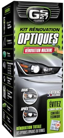 GS27 - Kit de Rénovation Optiques - Set Rénove Phare Complet à Utiliser avec Une Perceuse, multicolore