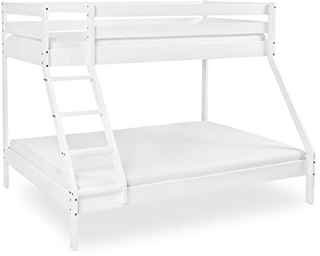 Betten-ABC Bubema Maxi Kinder Etagenbett/Hochbett, Buche massiv (Farbe: Weiß lackiert)