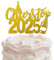 Cheers to 2023 Cake Topper, Gold Glitter Happy New Year Cake Picks für Silvester Weihnachten Urlaub Party Dekorationen