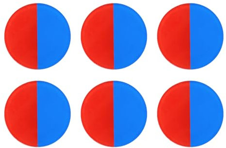 PATIKIL Etichetta autoadesiva per acqua calda e fredda confezione da 6 adesivi acrilici a forma rotonda per rubinetti e lavandini sinistra blu/destra rossa