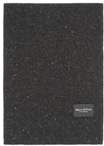 Marc O'Polo Herren Strickschal aus Woll-Mix Winter, Grau (Dark Grey Melange), One Size