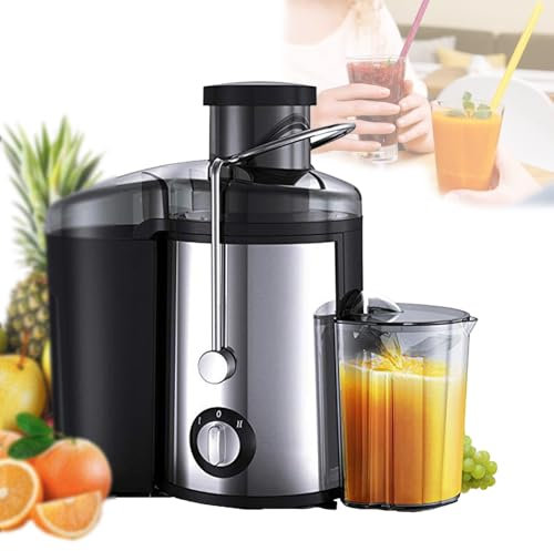 Exprimidor Centrífugo,800W De Potencia,Exprimidor Compacto Con Separación De Jugo,Tolva De Alimentación De 2,56,Ajuste De Velocidad Dual,Capacidad De 1600ML,Exprimidor Para Frutas Y Verduras