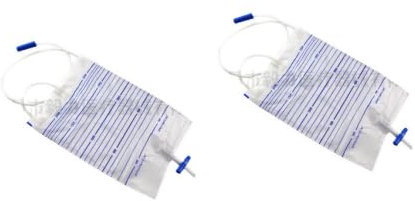 Katheterbeutel,Urine Bag 2000ML,Urinbeutel Beinbeutel,Urinal,Urine Bag,Urinbeutel für Männer und Frauen,Urinsammelbeutel,Drainagebeutel,Verlängerungsschlauch für Anti-Reflux-Drainagebeutel,2 Stücke