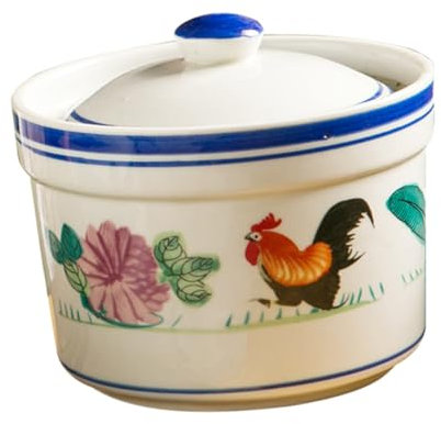 Cabilock Cuenco Cerámico Con Tapa Para Restaurante Tazón De Cerámica Ecológica Para Sopas De Pájaro Postres Fácil De Limpiar