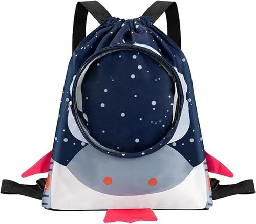 Jesustree Mochila de Cuerdas para Niños Impermeable Bolsa de Natación en Seco-Húmedo Bolso de Gimnasia para Escuela Playa Nadar