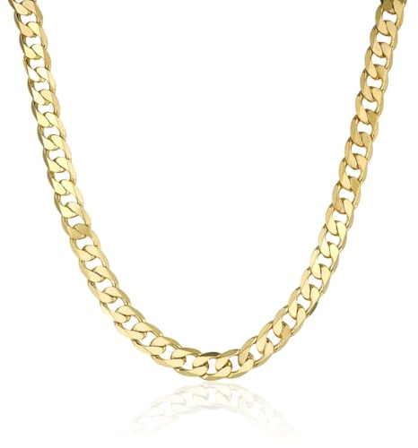 Bling King London – Gold Cuban Curb Link Chain, 9mm Thick, 20-Inch Long