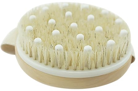 iplusmile Cepillo Redondo Corporal Masaje Seco Exfoliante para Ducha Unisex Circulación Suave y Spa