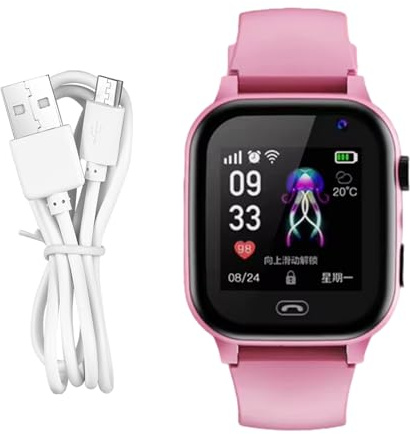 Generico Kids Smart Watch - GPS 4G, Smartwatch per bambini | Smartwatch-battery ricaricabile telefono con video e telefoni, telefono smart orologio con torcia per ragazzi e ragazze