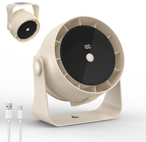 DoXtreme Ventilador USB de Mesa, Recargable y Silencioso, 100 Velocidades