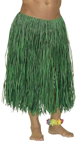 W WIDMANN Milano Party Fashion – Hawaii kjol för vuxna, längd 80 cm, hobbykjol, Hawaii temafest, karneval