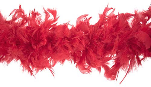 Trimits TD0083 Marabou-Federboa, Rot, 1.8 metre x 12 cm