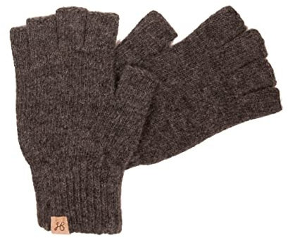 Fingerlös Angora stickad handske, ull handske utan fingrar, handske för mobilen, ylle/angora, pekskärm