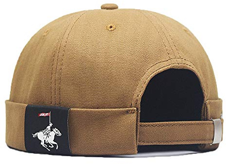 YAMEE Hatt män dockmössa män kvinnor dockare mössa sjömansmössa hamnhatt herrhatt bikerkeps hatt vandringsmössa sjömanskeps (justerbar huvudomkrets), 1022 x khaki, En Storlek