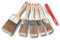 Cutting Edge 5-Brush Paintbrush Set with FREE Brush Comb - Professional Premium Quality - Ergonomic Beavertail Handle for an Easy Grip, SRT Synthetic Fibres, No Breaking-in Required 2x1.5|2x2|1x3