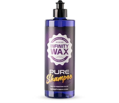 Infinity Wax Pure Shampoo 500ml – Ultra Slick Car Shampoo No Waxes or Gloss Enhancers, Safe for Ceramic Coatings, Matte & Satin Finishes, 2000:1 Dilution Residue-Free Contact Wash