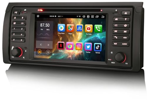8 Núcleos 4GB+64GB Android 14.0 DAB+ Radio coche Estéreo GPS para BMW X5 E53 Navegador Inalámbrico CarPlay Android Auto DSP WiFi 4G USB CD Bluetooth 5.0 Canbus RDS AM/FM 7 pulgadas IPS Pantalla táctil