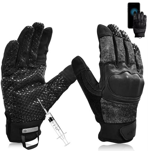 Intra-FIT Nadelstichschutz Schnittfeste Touchscreen Handschuhe – Taktische Leistungsfähiger Schnittschutz Bildschirmberührung, ANSI A9, EN388, ASTM F2878-10 Punktion Stufe 5, Polizei, Armeehandschuhe