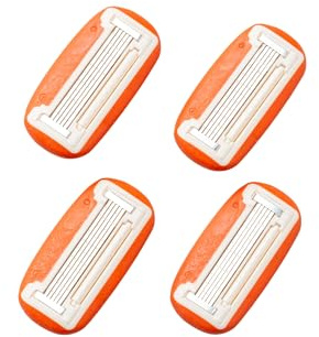 Fler - Lamette per Rasoio 5 Lame, Ricambi Rasoi Donna, Testine di Ricambio per la Depilazione con Aloe Vera, Vitamina E e Olio di Jojoba (Pack da 4)