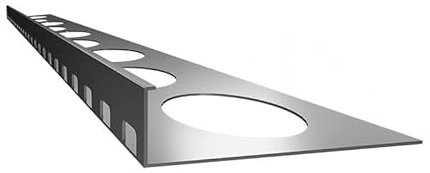 Renoplast® SZ10 Perfil de Escalón de Aluminio para Pisos de Resina | 200cm Gris | Perfil de Borde de Baldosas | Perfil de ángulo de escalera | Perfil de ángulo combinado de baldosas