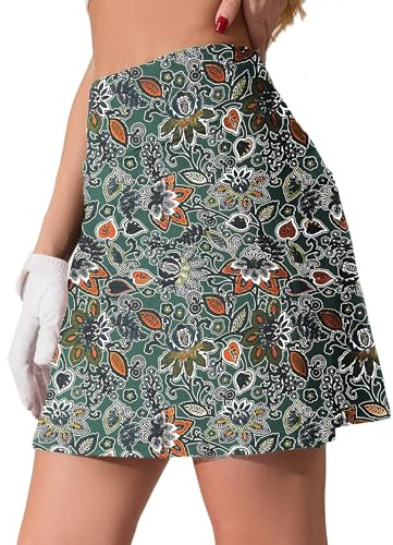 Timuspo Skorts for Women UK Tennis Skirt with Shorts Elasticated Waist Ladies Skirts 4 Pockets Golf Sports Casual Wear