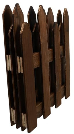 Kisangel 1 Satz Korrosionsschutzzaun Aus Holz Pflanzenzaun Wegezaun Botanisches Dekorativer Gartenzaun Lattenzaun Grenzen Gartenzaunplatten Kantenrand Gras Holzrasen Kleiner Einsatz