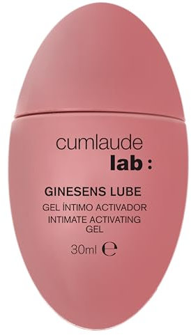 Cumlaude Lab Ginesens Lube - Lubricante Con Efecto Calor, Gel Íntimo Activador, con Ginkgo Biloba y Extracto de Jengibre, Ideal para Lubricar y para la Menopausia, Base Acuosa - 30 ml