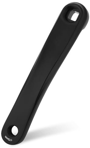 ZAWELIYO Manivelle Gauche de Vélo 170mm, Ensemble de Bras de Manivelle en Alliage D'aluminium, Accessoire de Remplacement de Manivelle Gauche de Vélo (Noir)