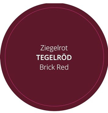 PrintGreen! Leinölfarbe - Innen-& Außenfarbe - Ziegelrot - natürlicher Holzschutz - Made in Schweden - für Holz, Putz, Gips, Stein, Metall uvm. (0,25 Liters) (0,25 Liters)