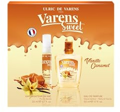 ULRIC DE VARENS Varens Sweet Vanilla Caramel Parfym Box - Eau De Parfum dam 50 ml + påsspray 20 ml - Gourmand, karamell, vanilj - tillverkad i Frankrike