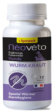 NEOVETO - Vermipurge - Vermifuge pour Chien en comprimés naturels - Actifs agréés par Les Services Vétérinaires Français - Fabriqué en France - Facile à administrer - 30 comprimés (Version Allemande)
