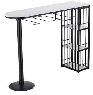Bartabeller Svart enkelt marmorbarbord Hemmafritid Ljus lyxigt långt köksmatbord skiljeskåp Bar Bordets Högbord(130 * 40 * 105cm)