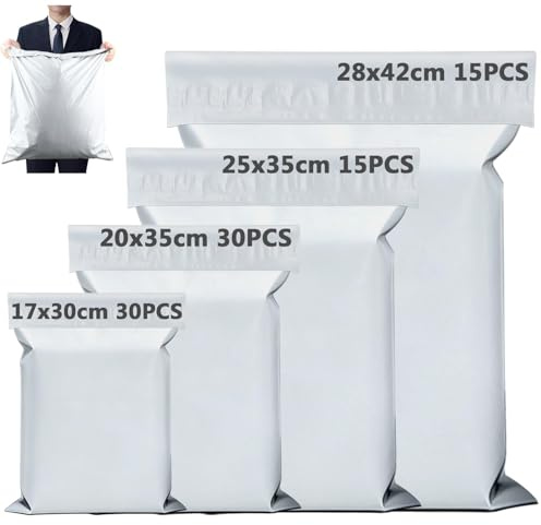 XRXYMQ 90 Pièces Sac Vinted Lot de Quatre Sacs D’expédition Emballage Colis Vinted Imperméable Enveloppe Plastique Expedition Auto-Adhésif Pochette Envoie Colis pour Textiles Et Boîtes À Chaussures