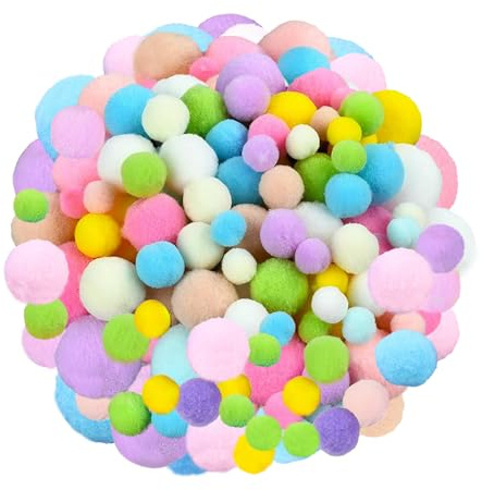 130 Piezas Mini Pompones de Colores, Mini Pompones Manualidades, Bolas de Fieltro Colore, Pompones Pequeños para Manualidades, Pompones Colores Pequeños para DIY Guirnalda, Borlas, Ropa (A)