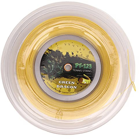 MechKit Corda per Racchetta Tennis in Poliestere Resistente con Motivo a Doppia Coste Corda Tennis Resistente alle battute per Adolescenti 1,25 mm 200 m (d'oro)