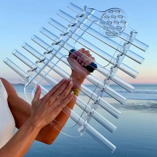 Crystal Soul Clear Crystal Harp 8 Notes 432Hz with Stand and Bag Sound Healing Instrument