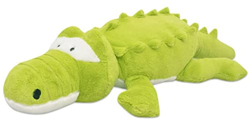 Ziaphsol Doudou crocodile en peluche XXL - 150 cm - Vert - Peluche en peluche - Rembourrage en polypropylène doux - Pour chambre d'enfant, lit, canapé, voyage, câlin, jeu et apaisement